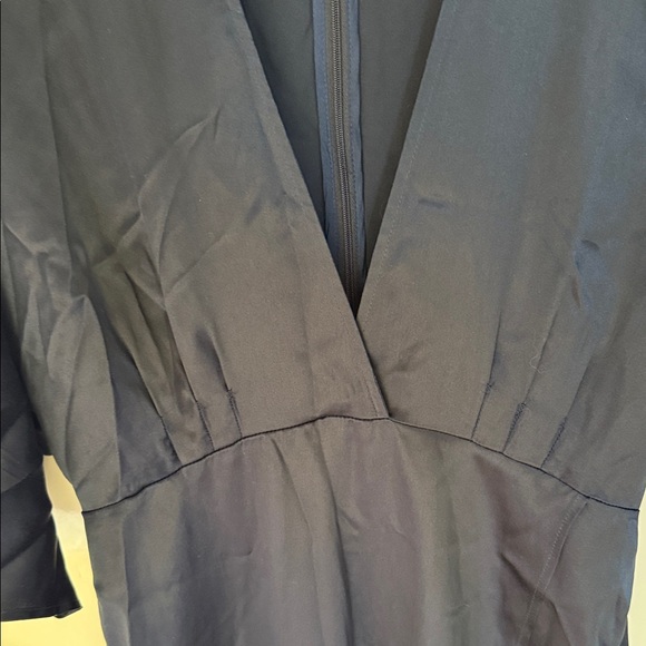 Reformation Elegant navy blue satin low cut Dress - Picture 10 of 11